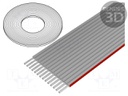 Wire: ribbon; flat; 1.27mm; stranded; Cu; 16x28AWG; unshielded; PVC