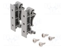 DIN-rail mounting holder; Works with: ED-004,ED-008,ED-038