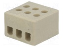 Terminal block; screw terminal; ways: 3; for cable; 2.5mm2; 500V