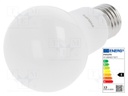 LED lamp; white; E27; 230VAC; 1521lm; 13W; 200°; 3000K; CRImin: 80