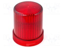 Signallers accessories: cloche; red; Series: WLK; IP65; Ø60x77mm