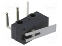 Microswitch SNAP ACTION; with lever; SPDT; 3A/125VAC; 2A/30VDC