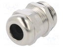 Cable gland; PG11; IP68; Mat: brass; Body plating: nickel