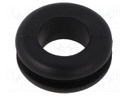 Grommet; black; UL94HB; TPR