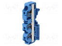 Splice terminal: rail; SNK; 0.5÷16mm2; ways: 1; terminals: 3; blue