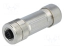 Plug; M12; PIN: 4; female; B code-Profibus; for cable; spring clamp