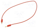 Test lead; 60VDC; 30VAC; 10A; banana plug 2mm,both sides; red