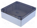 Enclosure: multipurpose; X: 160mm; Y: 160mm; Z: 60mm; 1554; grey; IP66