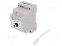 Module: regulator; NTC 47kOhm; temperature; NC,relay; DIN; 20÷50°C