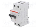 Circuit breaker; 400VAC; 10A; Poles: 2; DIN; Charact: K; IP20