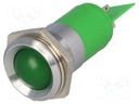 Indicator: LED; recessed; 24÷28VDC; 24÷28VAC; Cutout: Ø22.2mm; IP67