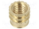 Threaded insert; brass; M3; BN: 37885; L: 4.1mm; MULTISERT®