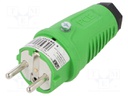 Connector: AC supply; plug; male; 16A; 250VAC; IP54; Layout: 2P+PE