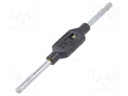 Tap wrench; steel; Grip capac: 1/16"-1/2",G 1/8",M1-M12; 176mm