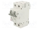 Circuit breaker; 230/400VAC; Poles: 2; DIN; Charact: B; 6kA; IP20