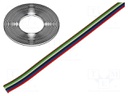 Wire: ribbon; stranded; Cu; 6x0,22mm2; unshielded; PVC; 150V; 50m