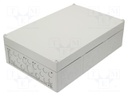 Enclosure: junction box; X: 300mm; Y: 450mm; Z: 132mm; polystyrene