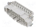 Connector: rectangular; male; Pitch: 77,5x27mm; 500V; 20A; PIN: 16