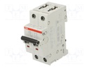 Circuit breaker; 400VAC; Inom: 20A; Poles: 2; DIN; Charact: B; 6kA