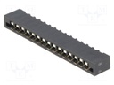 Connector: FFC (FPC); straight; PIN: 15; NON-ZIF; THT; tinned; 20mΩ