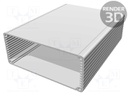 Enclosure: with panel; 1455; X: 125mm; Y: 160mm; Z: 51mm; aluminium