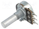 Potentiometer: shaft; single turn; 47kΩ; 100mW; ±20%; PCB,on panel