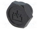 Fill plug; without side hole; Thread: M16; Overall len: 16mm