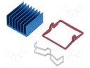 Heatsink: extruded; grilled; blue; L: 23mm; W: 23mm; H: 12.5mm