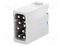 Connector: HAN; module; male; Quick Lock; PIN: 8; snap-on; 16A; 400V