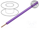 Wire; stranded; Cu; 1x0,14mm2; PVC; violet; 60V; -10÷85°C; 100m