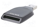 Card reader: memory; USB A; USB 3.0; SD,SDHC,SDXC; black