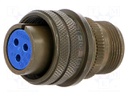 Connector: circular; Series: 97; plug; female; PIN: 3; silver plated