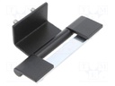 Hinge; Width: 31.5mm; zinc and aluminium alloy; black; H: 100mm