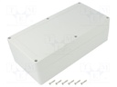 Enclosure: multipurpose; X: 120mm; Y: 240mm; Z: 75mm; ZP; ABS; gasket