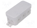 Enclosure: junction box; X: 43mm; Y: 90mm; Z: 37mm; polypropylene