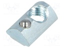 Nut; for profiles; Width of the groove: 5mm; steel; zinc