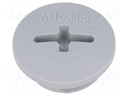 Stopper; M16; IP54; Mat: polyamide; dark grey