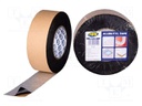 Tape: sealing; W: 50mm; L: 20m; D: 0.5mm; black; butyl; aluminium