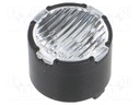 LED lens; round; Mat: PMMA plexiglass; transparent; 18÷48°; Ø: 10mm