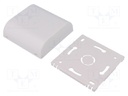 Enclosure: wall mounting; X: 80mm; Y: 80mm; Z: 25mm; ABS; white