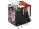 Relay: electromagnetic; 4PDT; Ucoil: 24VAC; 6A/250VAC; 6A/30VDC; 6A