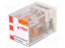 Relay: electromagnetic; DPDT; Ucoil: 24VAC; 10A/250VAC; 10A/24VDC