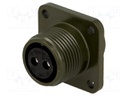 Connector: circular; Series: DS/MS; socket; female; PIN: 2; 13A