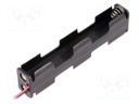 Holder; Leads: cables; Size: AA,R6; Batt.no: 4; Colour: black; 150mm