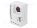 Sensor: thermostat; Contacts: SPDT; 8A; IP20; Mounting: DIN; 48VDC