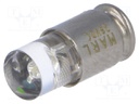 LED lamp; green; S5,7s; 28VDC; No.of diodes: 1; 8mA; Bulb: T1 3/4