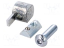 Mounting coupler; for profiles; Width of the groove: 8mm