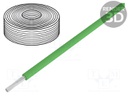 Wire; stranded; Cu; 1x0,04mm2; PVC; green; 60V; -5÷85°C; 10m