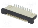 Connector: FFC (FPC); vertical; PIN: 10; ZIF; SMT; 0.5A; 30mΩ; 1mm