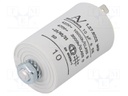 Capacitor: motors, run; 10uF; 420VAC; Ø35x56.5mm; -25÷85°C; ±5%